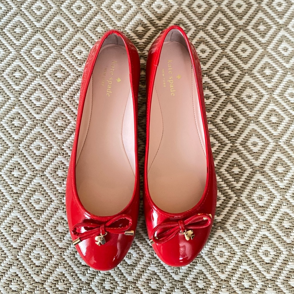 NWOT Kate Spade Willa red patent leather flats